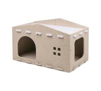 Lit à double couche - copropriété avec graffer, petites tours de chats, lit confortable pour grottes de pour multi -chatons, meubles pour animaux domestiques intérieurs, de jeu de nasc