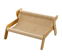 Lit à gratter en sisal pour Chat, résistant à l'usure, ne perd Pas Ses Poils, Chaise Longue surélevée avec Tapis de Refroidissement en sisal pour Chats d'intérieur
