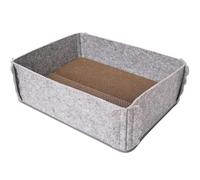 Lit à gratter Ergonomique pour Chats avec griffoir en Papier ondulé pour Le Divertissement intérieur des Animaux de Compagnie, de Place, Lieu de Repos Lit à gratter pour Chats