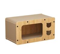 Lit à griffer - Maison créative pour chat en carton avec aiguiseur de griffes - Boîte à griffer en carton résistant à l'usure pour l'intérieur