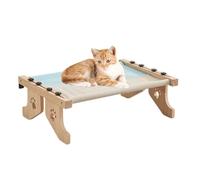 Lit à hamac, siège de fenêtre pour chat, bois et cadre en métal robuste, facile à percher pour Window Sill, Sturdy Kitty Casement 21,65 x 14,96 x 6,89 pouces pour grands chats et chatons