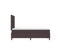 Lit à ressort avec matelas marron foncé 120x200 cm en tissu 3339458