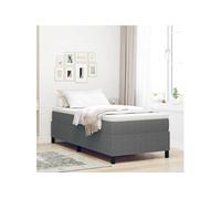 lit à ressort gris clair simple en tissu velours côtelé 3337382