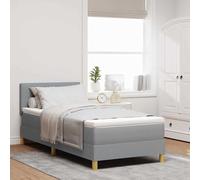 Lit à ressort LED avec matelas avec LED avec tête de lit tissu Moderne vidaXL vi