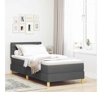 Lit à ressort LED avec matelas avec LED avec tête de lit tissu Moderne vidaXL vi