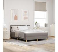 vidaXL Lit à ressort Moderne avec matelas, LED et tête de lit en tissu