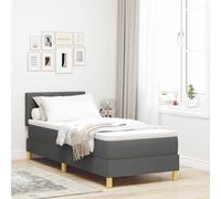 Lit à ressort LED avec matelas avec LED avec tête de lit tissu Moderne vidaXL vi