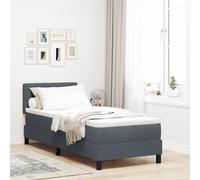 Lit à ressort LED avec matelas avec LED Velours Moderne à ressorts en vidaXL vid