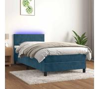 Lit à ressort LED avec matelas avec LED Velours Moderne à ressorts en vidaXL vid