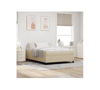 Lit à ressort Light Green Grey 160x200 cm Tissu en velours côtelé 3337421