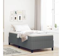 Lit À Ressort Vidaxl Gris Clair 100x200 Cm En Tissu Velours Côtelé