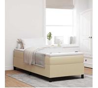 Lit à ressort vidaXL Vert clair Gris en tissu velours côtelé Simple 3337386