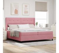 vidaXL Lit à ressorts Cadre moderne avec matelas et tête de lit velours