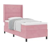 vidaXL Lit à ressorts Cadre moderne avec matelas et tête de lit velours