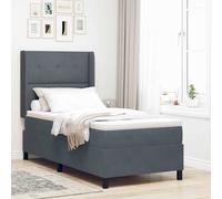 Lit à ressorts avec matelas avec tête de lit Velours Cadre moderne vidaXL vidaXL