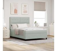 Lit à ressorts avec matelas avec tête de lit Velours coffre Matelas en à vidaXL