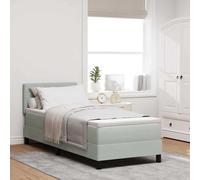 Lit à ressorts avec matelas avec tête de lit Velours Moderne à ensachés vidaXL v