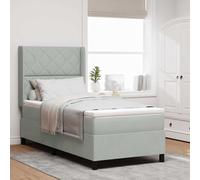 Lit à Ressorts avec Matelas LED avec des lumières à LED Velours vidaXL vidaXL