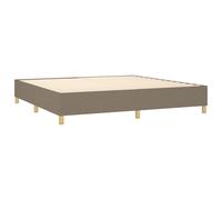 Lit à sommier tapissier avec matelas Taupe 200x200 cm Tissu