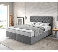 Lit à sommier tapissier Dream-Great 160x200 Microfibre Anthracite