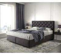 Lit à sommier tapissier Dream-Great 160x200 Microfibre Noir