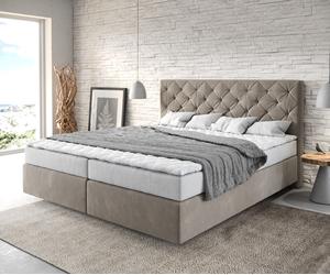 Lit à sommier tapissier Dream-Great 180x200 Microfibre Beige
