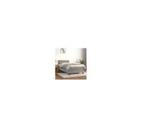 Lit à sommier tapissier et matelas Gris clair 80x200 cm Velours