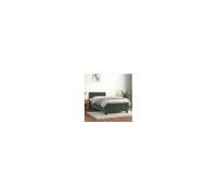 Lit à sommier tapissier et matelas Vert foncé 80x200 cm Velours