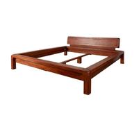 Lit acacia brun laqué massif 186x226x80 cm (BxTxH) bois massif BUENO #022 Massivmoebel24