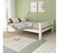 Lit ado extra-solide en bois massif hercule blanc 140X200