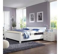 Lit adulte avec 2 chevets Coloris Blanc - D 180 X 200 cm --