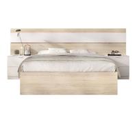 Generique - Lit gigogne DEKIT GRUPO RIMOBEL - Mélamine Naturel/Blanc - 96 x 248 x 195,4 cm