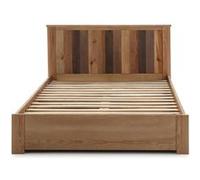 Lit adulte avec tiroir en pin et MDF coloris marron caramel - Longueur 210 x Profondeur 173 x Hauteur 100 cm--