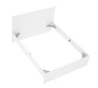 Lit adulte, couchage 140x190 cm en bois coloris blanc - Longueur 145 x Profondeur 195 x Hauteur 100 cm