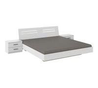 Lit adulte double 160 x 200 + 2 chevets - Longueur 169 x Profondeur 210 x Hauteur 81 cm - -