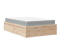 Lit Adulte Double | Lit Complet/Lit avec matelas | 140x190 cm bois massif de pin - 2 places SP23948BED42547924