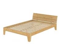Erst-Holz Lit Adulte en pin Naturel 160x200 lit Robuste, Design Moderne, avec sommier à Lattes 60.62-16