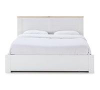 Lit adulte, lit double avec tiroirs coloris blanc, couchage 160 x 200 cm - Longueur 208 x Profondeur 173 x Hauteur 100 cm - PEGANE - Blanc G