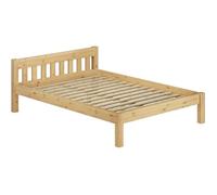 Erst-Holz Lit Adulte pin Massif Naturel Design scandinave 180x200, y Compris sommier à Lattes 60.38-18