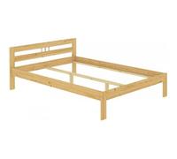 Lit adulte pin naturel 140x200 joli tête de lit structure de lit sans sommier ni matelas 60.64-14oR