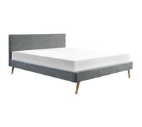 Cadre de lit LODI avec sommier à lattes - Gris foncé, Largeur - 160 cm
