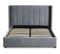 Lit Adulte Sommier Relevable "Fady" 180x200cm Gris Gris G