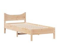 vidaXL Cadre de lit sans matelas 75x190 cm bois de pin massif Marron
