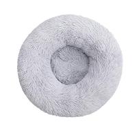 Lit apaisant en forme de beignet pour petit chien - Lit rond pour chat et chiot - Lit moelleux pour chat et chat - Lit chaud pour chien de moins de 4 kg