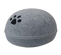 Lit apaisant pour chien et chat, sac de couchage en forme de grotte avec fermeture éclair, lit pour animaux de compagnie en tissu feutré, nid de maison pour animaux de compagnie, panier pour chats Ani
