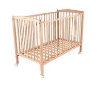 Lit bébé ARTHUR réglable en hauteur en hêtre massif naturel 60x120 Naturel