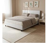 Lit ATLANTA 160x200 + 1 sommier / Blanc