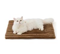 Lit auto-chauffant pour animal domestique 61 x 45, 7 cm, grand tapis en peluche doux pour chat, tapis lavable rayé auto-chauffant pour la maison, chaton, chiot, petit animal de compagnie, ma