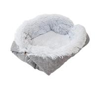 Lit auto-chauffant pour chat - Tapis plat convertible, auto-chauffant et lavable pour chien | Tente triangulaire pliable, sangle de transport enroulable, fermeture , utilisation côté chauffant pour