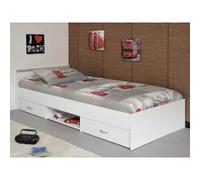ZODIAC Lit enfant contemporain blanc mat - L 90 x P 200 cm